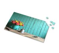 Easter Gifts For Adults A Rustic Wooden Table With Gardening Tools And Flowers. Picture Puzzle 300 Piece Puzzles Jigsaw Puzzles Free For Adults(300PCS)