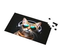Easter Gifts For Adults Cat Cool: The Ultimate Headphone And Sunglasses Look Picture Puzzle Games For Kids 8-12 Toddler Toys(1000PCS)