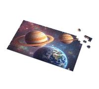 Easter Gifts For Adults Exploring The Planets: Saturn, Jupiter, And Earth In Space Picture Puzzle Games For Kids 8-12 Toddler Toys(500PCS)