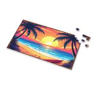 Easter Gifts For Adults Palm Trees, Sunset, Ocean Waves, Beach, Serenity, Nature, Horizon Picture Puzzle Easter Gifts For Adults Puzzles 500 Pieces(1000PCS)