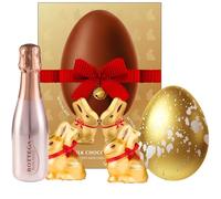 Easter Gifts for Adults - Prosecco Gifts for Women - Chocolate Truffles - Easter Egg Wife - Luxury Easter Egg Bunnies - Family Easter Hamper - Bunny Mothers Day (Pink Prosecco)