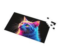Easter Gifts For Adults Rainbow Cat: A Colorful Feline Portrait Picture Puzzle 1500 Piece Puzzle Puzzles For Toddlers 2-4(300PCS)