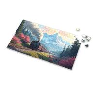 Easter Gifts For Adults Steam Train Journey Through Mountainous Landscape. Picture Puzzle Toddler Puzzles 4 Year Old Girl Birthday Gifts(300PCS)