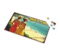 Easter Gifts For Adults Two Women In Vibrant Dresses Admire The Scenic Monte Carlo Beach Picture Puzzle Puzzle Activity Books For Kids Ages 6-8(500PCS)