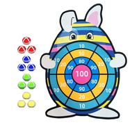 Easter Gifts for Kids - 76cm Easter Decorations Kids Dart Board Set with 12 Sticky Balls Indoor & Outdoor Party Games Toys Gifts for 3 4 5 6 7 8 9 10 11 12+ Year Old Boys Girls and Adult Easter Bunny