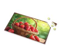 Easter Gifts For Teens Freshly Picked Strawberries In A Wicker Basket Picture Puzzle 750 Piece Puzzles For Adults Boy Toys(500PCS)