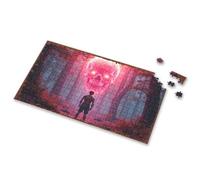 Easter Gifts For Teens Man Faces Glowing Skull In Enchanted Forest Picture Puzzle 750 Piece Puzzles For Adults Boy Toys(1000PCS)