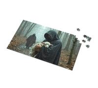 Easter Gifts For Teens Mystical Figure In The Fog With Lamb Picture Puzzle Toys For Ages 2-4 Easter Gifts For Adults(300PCS)