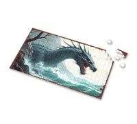 Easter Gifts For Teens Raging Sea Dragon: A Mythical Creature Emerging From Turbulent Wa Picture Puzzle Activity Books For Kids Ages 6-8 Toddler Toys(300PCS)