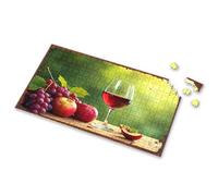 Easter Gifts For Teens Red Wine, Grapes, Apples: A Refreshing Summer Beverage Picture Puzzle 750 Piece Puzzles For Adults Boy Toys(300PCS)