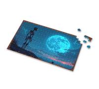 Easter Gifts For Teens Skeleton Stands Before A Mystical Full Moon Picture Puzzle Activity Books For Kids Ages 6-8 Toddler Toys(300PCS)