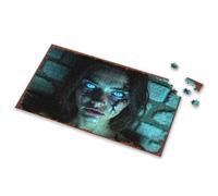 Easter Gifts For Teens Spooky Blue Eyes: A Haunting Portrait Picture Puzzle Activity Books For Kids Ages 6-8 Toddler Toys(1000PCS)