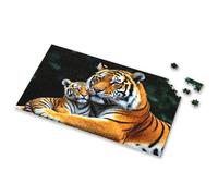 Easter Gifts For Teens Tiger Mother And Cub Resting Together Picture Puzzle 100 Piece Puzzles For Kids Girl Toys Age 4-5(1000PCS)