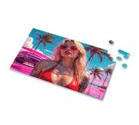 Easter Gifts For Teens Woman In Red Bikini With Tattoos On Her Arms Picture Puzzle 100 Piece Puzzles For Kids Girl Toys Age 4-5(500PCS)