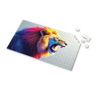 Easter Gifts For Toddlers Colorful Roaring Lion Head Picture Puzzle Puzzle 500 Pieces Easter Gifts For Teens(1000PCS)