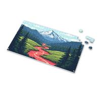Easter Gifts For Toddlers Snow-Capped Peaks Overlook A Serene Forest Valley With A Vibrant Picture Puzzle 500 Piece Puzzles 300 Piece Puzzle(300PCS)