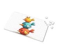 Easter Gifts For Toddlers Three Colorful Birds Stacked On Top Of Each Other Picture Puzzle Puzzle 500 Pieces Easter Gifts For Teens(300PCS)