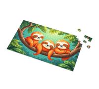 Easter Gifts For Toddlers Three Sleepy Sloths In The Jungle Picture Puzzle Puzzle Books For Adults 1500 Piece Puzzle(300PCS)