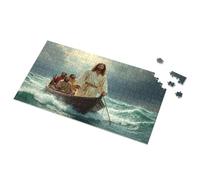 Easter Gifts Jesus Walking On Water With Disciples Picture Puzzle 1000 Piece Puzzles Gifts For 5 Year Old Girls(1000PCS)