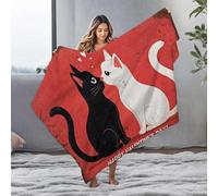 Easter Gifts Love Cats: A Valentine'S Tale Of Black And White Affection Flannel Blanket Soft Blanket Plush Blanket(125x150cm)
