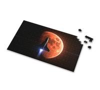 Easter Gifts Rocket Launching Against A Red Moon Backdrop Picture Puzzle Gift For 4 Year Old Boy 500 Piece Jigsaw Puzzles(300PCS)