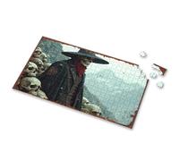 Easter Gifts Skull Cowboy In The Mountains: A Spooky Western Scene Picture Puzzle Puzzle 1000 Pieces Puzzle 1000 Pieces(300PCS)