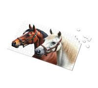 Easter Gifts Two Majestic Horses: A Beautiful Pair Picture Puzzle 1000 Piece Puzzles Gifts For 5 Year Old Girls(1000PCS)