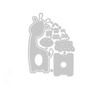 Easter Giraffe Metal Cutting Dice Stencil Scrapbooking Album Stamp Paper Card Embossed Decorative Craft Easter Decoration Outdoor Flowers