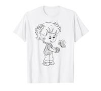 Easter Girl Butterfly Coloring and Painting Yourself Value Graphic T-Shirt, Men, White, S
