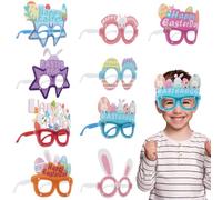 Easter Glasses Set, 9 Styles With Bunny, Egg, And Happy Easter Themes, Pvc Eyewear For Party Favors And Photos
