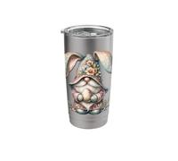 Easter Gnome Rabbit Decor with Spring Flowers for Bunny Mom Stainless Steel Insulated Tumbler