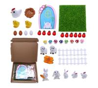 Easter Gnomes Door, Easter Small Door Kit,Easter Tiny Gate Accessories - Educational Learning , Wooden House Door for a