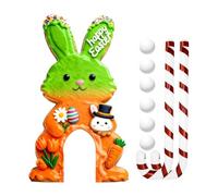 Easter Golf Game Set, Mini Bunny Golf Toy With 2 Candy Cane Clubs And 6 Balls, Funny Easter Games For Kids Adults Family Party