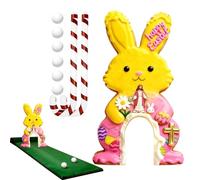 Easter Golf Game Set - Portable Indoor Activity,Indoor Golf Course with Clubs and Balls - for Family Gathering Party Kids Adults Home Living Room Bedroom Playroom