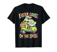 Easter Goose on the Loose Funny Scooter Rider T-Shirt