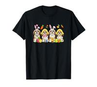 Easter Group Shih Tzus Cosplay Bunny Chick Hunting Eggs T-Shirt