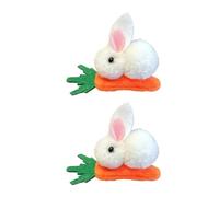 Easter Hair Clips White Bunny Hairpins for Women Girls Easter Hair Accessories White Bunny Hair Barrettes Alligator Clips Easter Parade Party Decor 2pcs