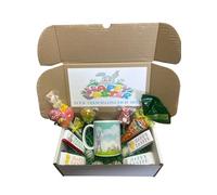 Easter Hamper filled with Easter treats and personalised mug - bunny with eggs mug