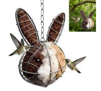 Easter Handmade Fiber Bird Nesting Heart, Nature Birds Nests Material Holder, Hummingbird Nest Boxes for Outside, Dual-Season Outdoor Bird Shelter for Garden, Yard & Bird Lover (D)