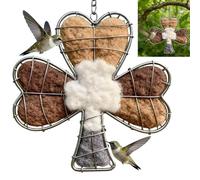 Easter Handmade Fiber Bird Nesting Heart, Nature Birds Nests Material Holder, Hummingbird Nest Boxes for Outside, Dual-Season Outdoor Bird Shelter for Garden, Yard & Bird Lover (B)