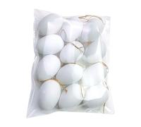 Easter Hanging Eggs 12/24 Pcs Easter Egg Decorations, Colorful Easter Hanging Eggs Ornaments Plastic Eggs Hanging Ornament Colorful Decorative Painted Eggs for Easter Tree Decoration White--12pcs
