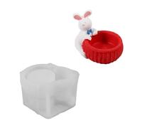 Easter Hare Basket Cup Silicone Easy Demolding for Resin Casting Holder Chocolate Home Decoration Making