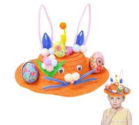 Easter Hat for Woman, Adult Rabbit Costume Accessory,Deluxe Bunny Hat with Attached Ears and Bow Fancy Dress Costume Headwear Accessory Novelty Hats for Women Men Easter Party Decorations Accessories