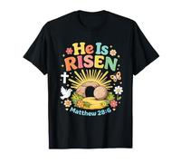 Easter He is Risen Jesus Empty Tomb Men Women Kids T-Shirt