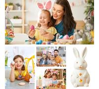 Easter Hollowed Out Rabbit Candlestick,Cute Vintage Resin Spring Figurines - Spring Bunny Candle Holders,for Yard Porch Door Front Table Corner Indoor Party Offices Room Desk Candle Holder Statue