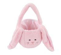 Easter Hunting Basket, Easter Bunny Basket for Eggs Hunt, Easter Eggs Bucket, Collector, Small Plush Tote Bag with Rabbit Ears for Kids, Easter Days Decoration, Party, Holidays