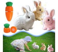 Easter Interactive Realistic Bunny Toy, Can Walk Talk Jump Shake Ears, Lifelike Motion Sound Easter Gift for Kids