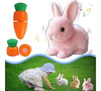 Easter Interactive Realistic Bunny Toy, Can Walk Talk Jump Shake Ears, Lifelike Motion Sound Easter Gift for Kids
