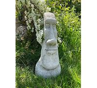 Easter Island Moai Head Bust Stone Statue |Reconstituted Garden Outdoor Ornament