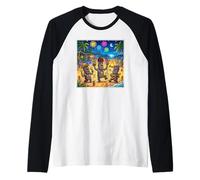 Easter Island Moai Party Raglan Baseball Tee
